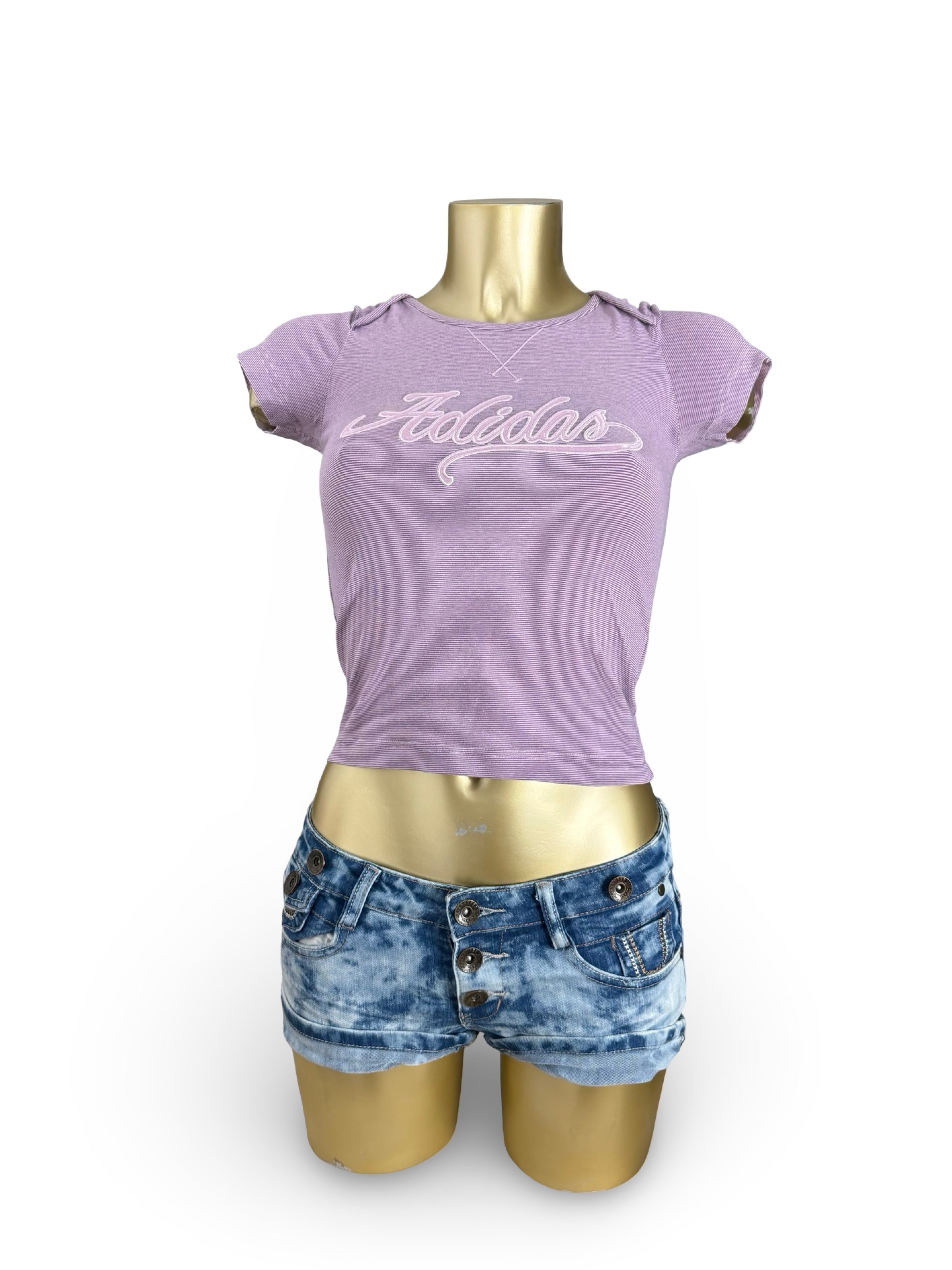 Lilac striped cotton tee (XS)