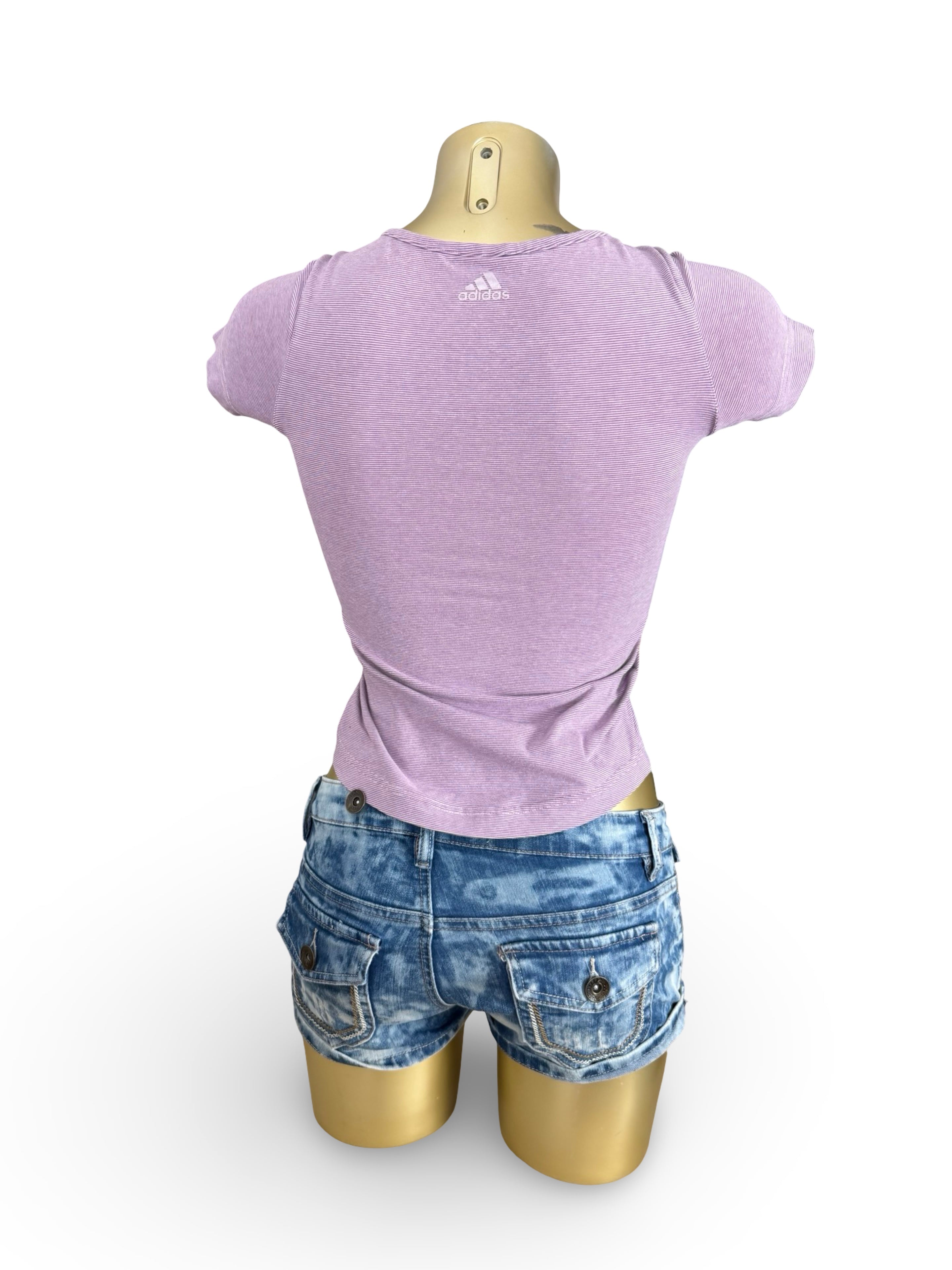 Lilac striped cotton tee (XS)