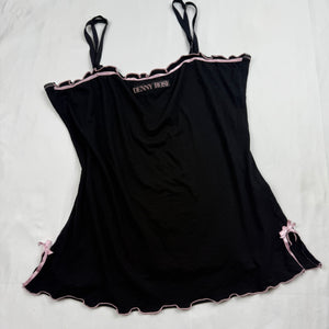 Lettuce hem coquette bow cami top (M)