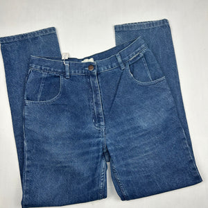 Blue mid waist denim pants (S)