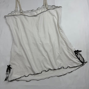 Lettuce hem coquette bow cami top (M)
