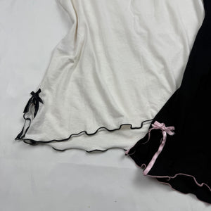 Lettuce hem coquette bow cami top (M)