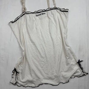 Lettuce hem coquette bow cami top (M)