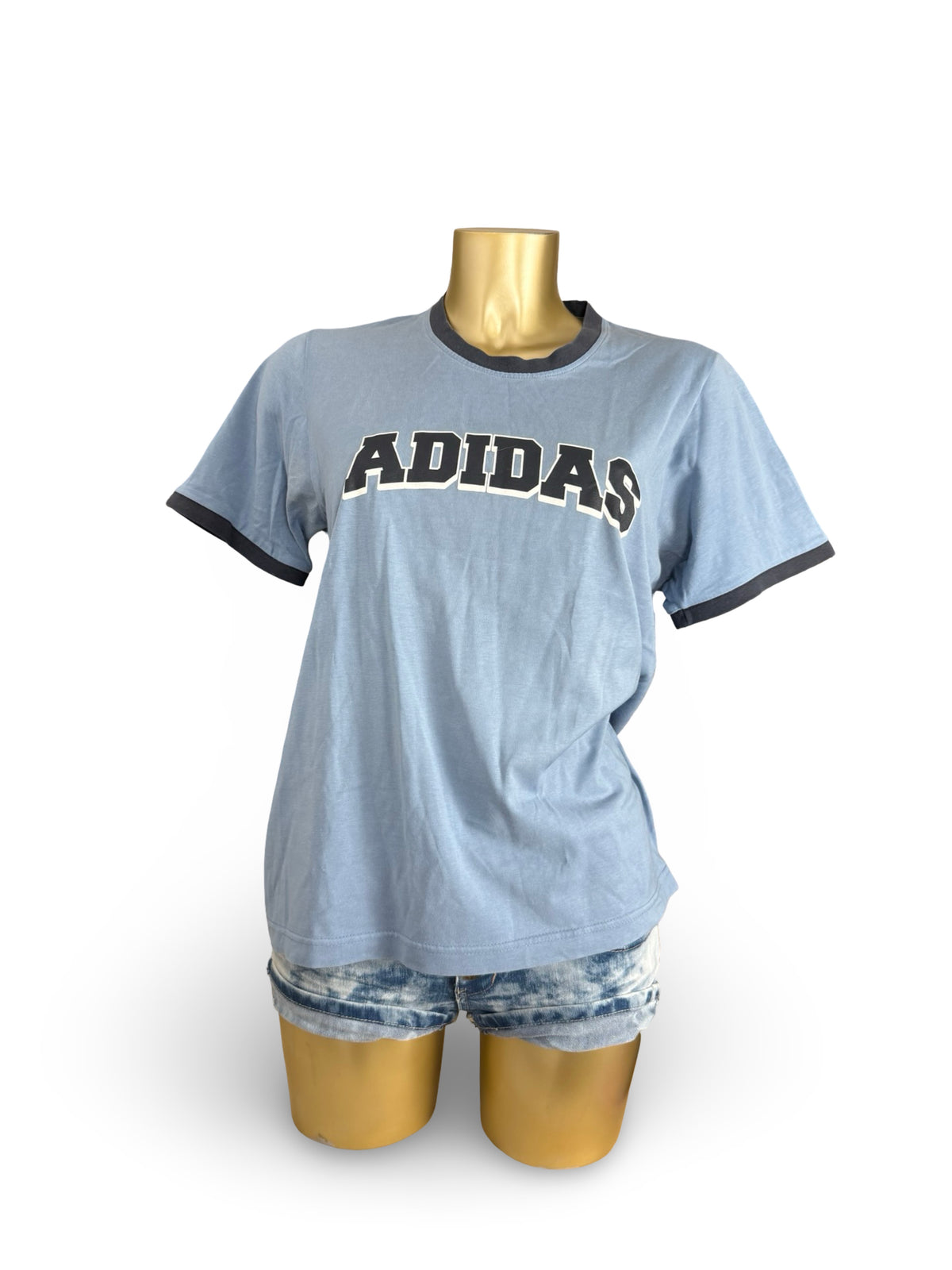 Blue spell out logo cotton tee (XXL)