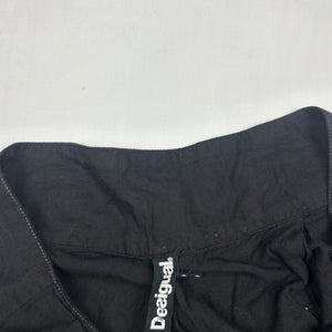 Black cotton low rise mini skirt (XL)