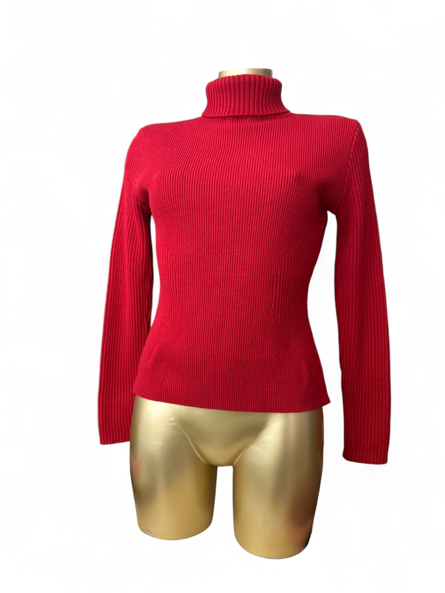 Red turtleneck jumper (S/M)