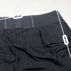 Black cotton low rise mini skirt (XL)
