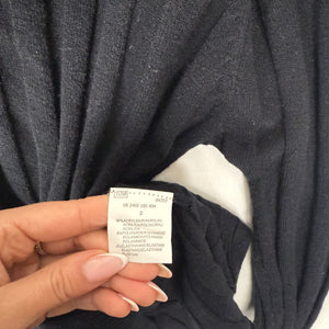 Black off shoulder buckle jumper (S/M)