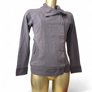 Grey cotton buttons up tight fit jacket (M/L)