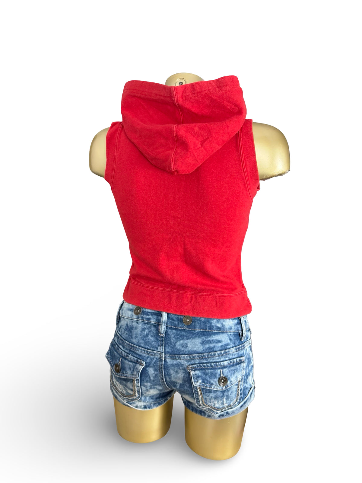 Sweat à capuche zippé rouge (XS)