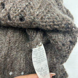 Khaki wool knitted jumper top (S/M)