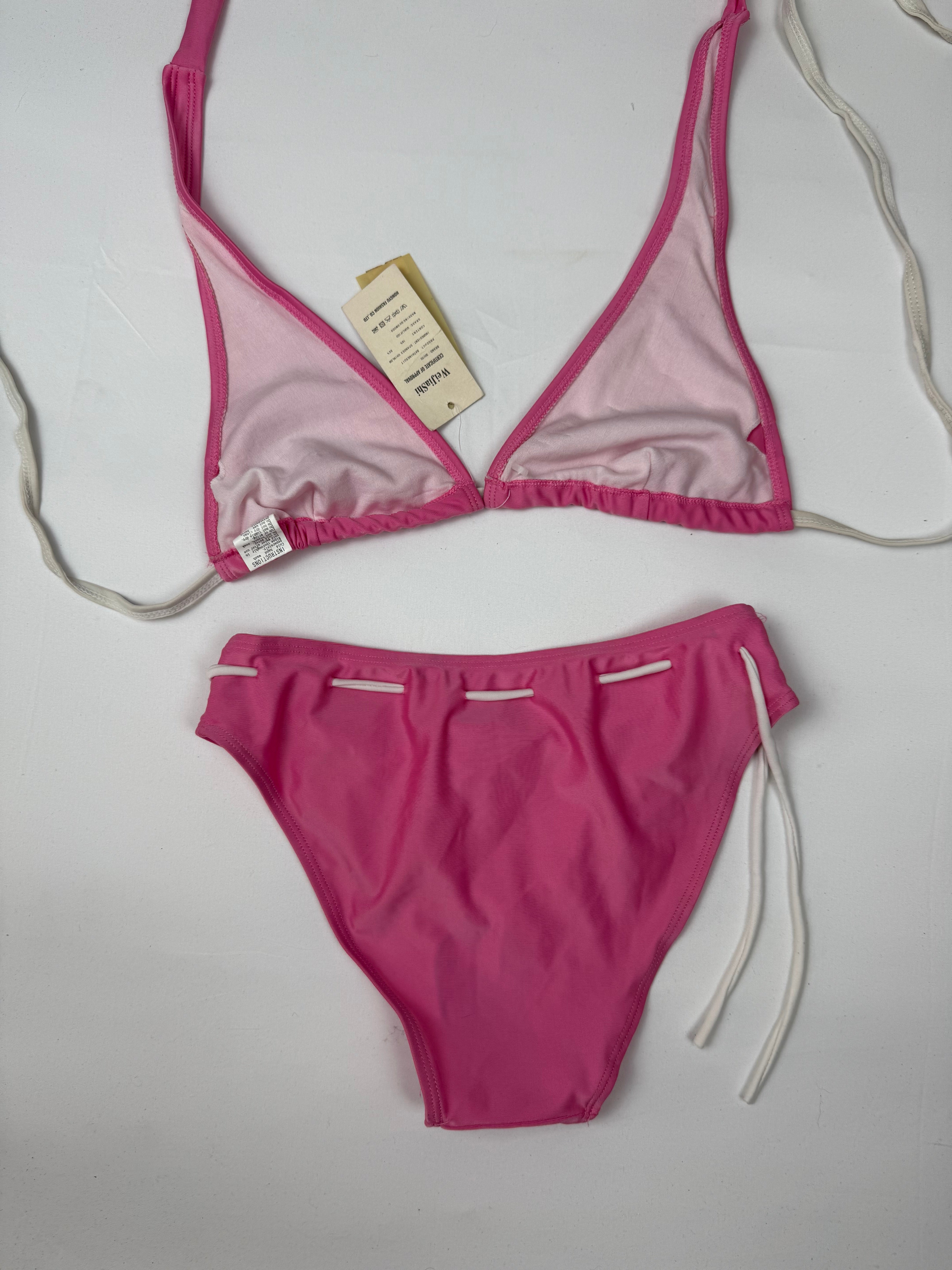 Pink activewear low rise bikini set (XS)
