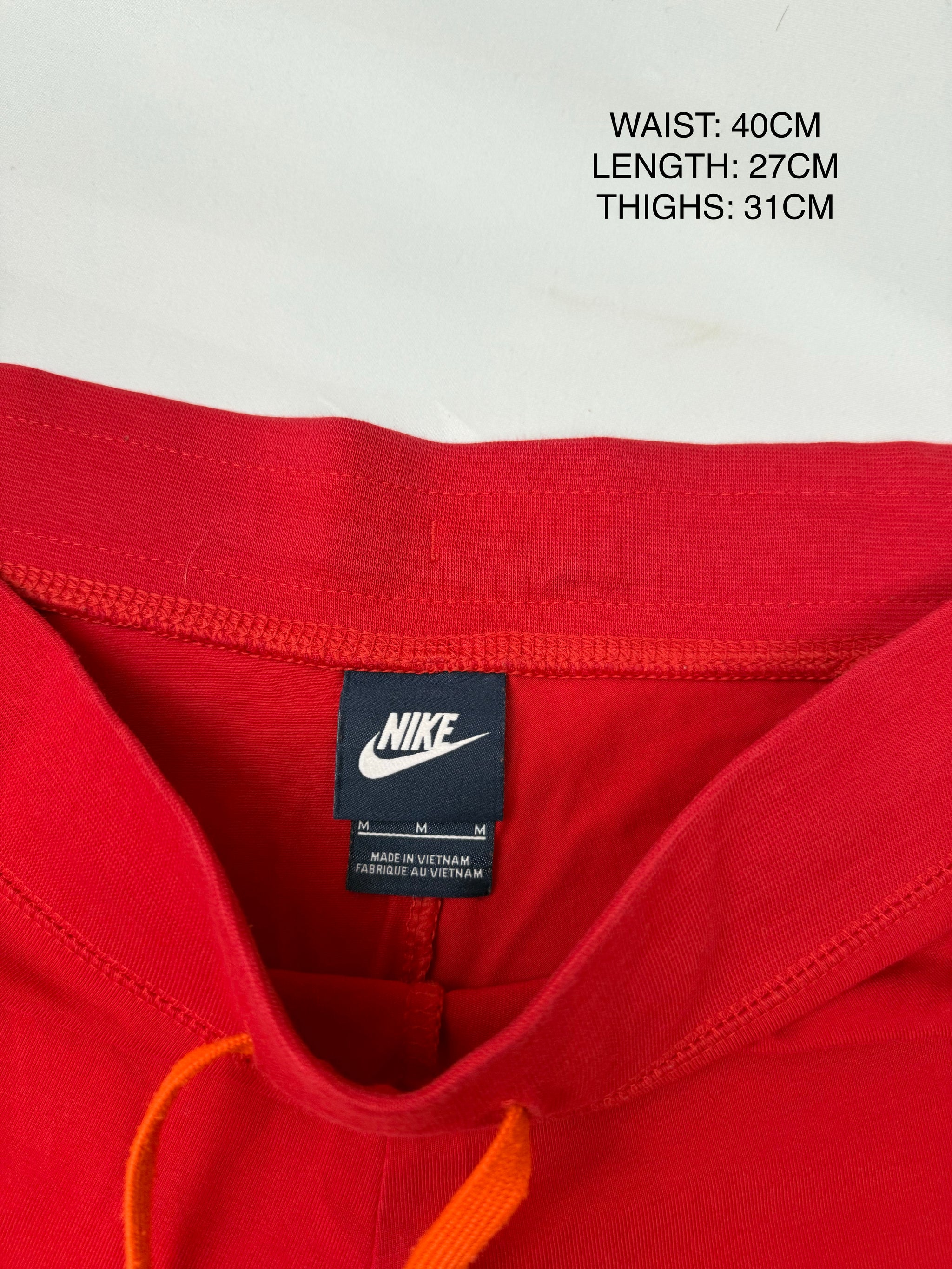 Red activewear cotton mini short (M)