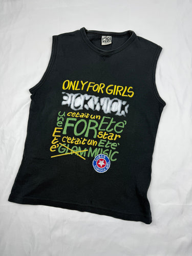 Black cotton tank top (L)