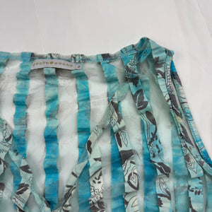 Blue striped mesh tank top (M/L)