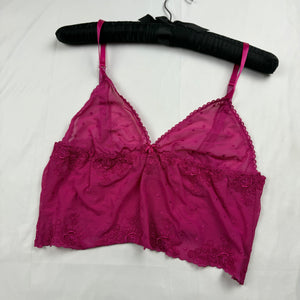 Pink mesh babydoll cami top/ bra (M/L)