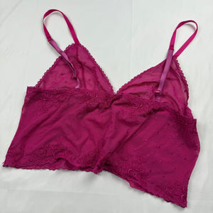 Pink mesh babydoll cami top/ bra (M/L)