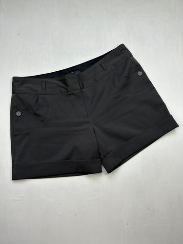 Black office low rise mini short (L)