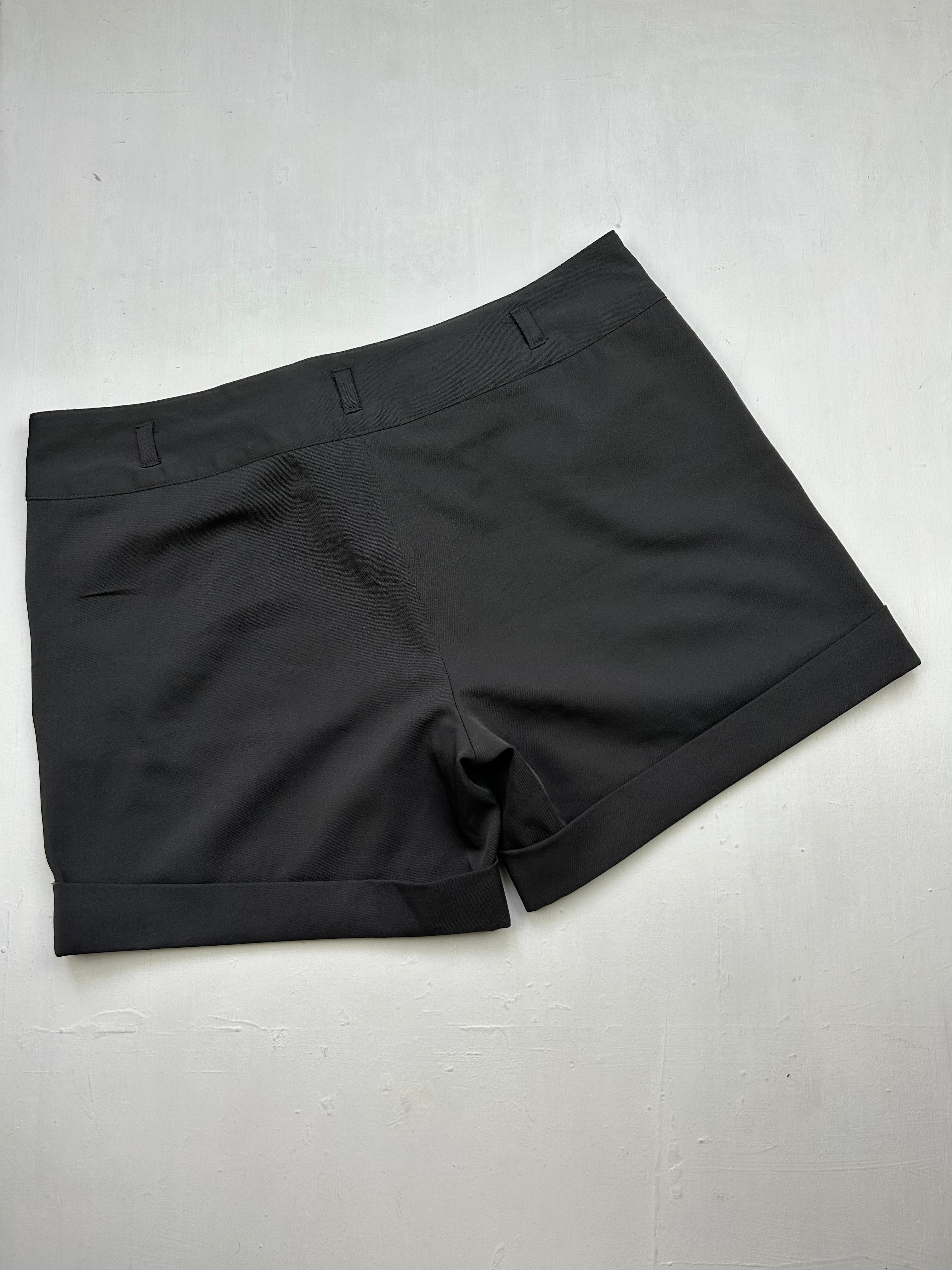 Dark grey office low rise mini short (L)