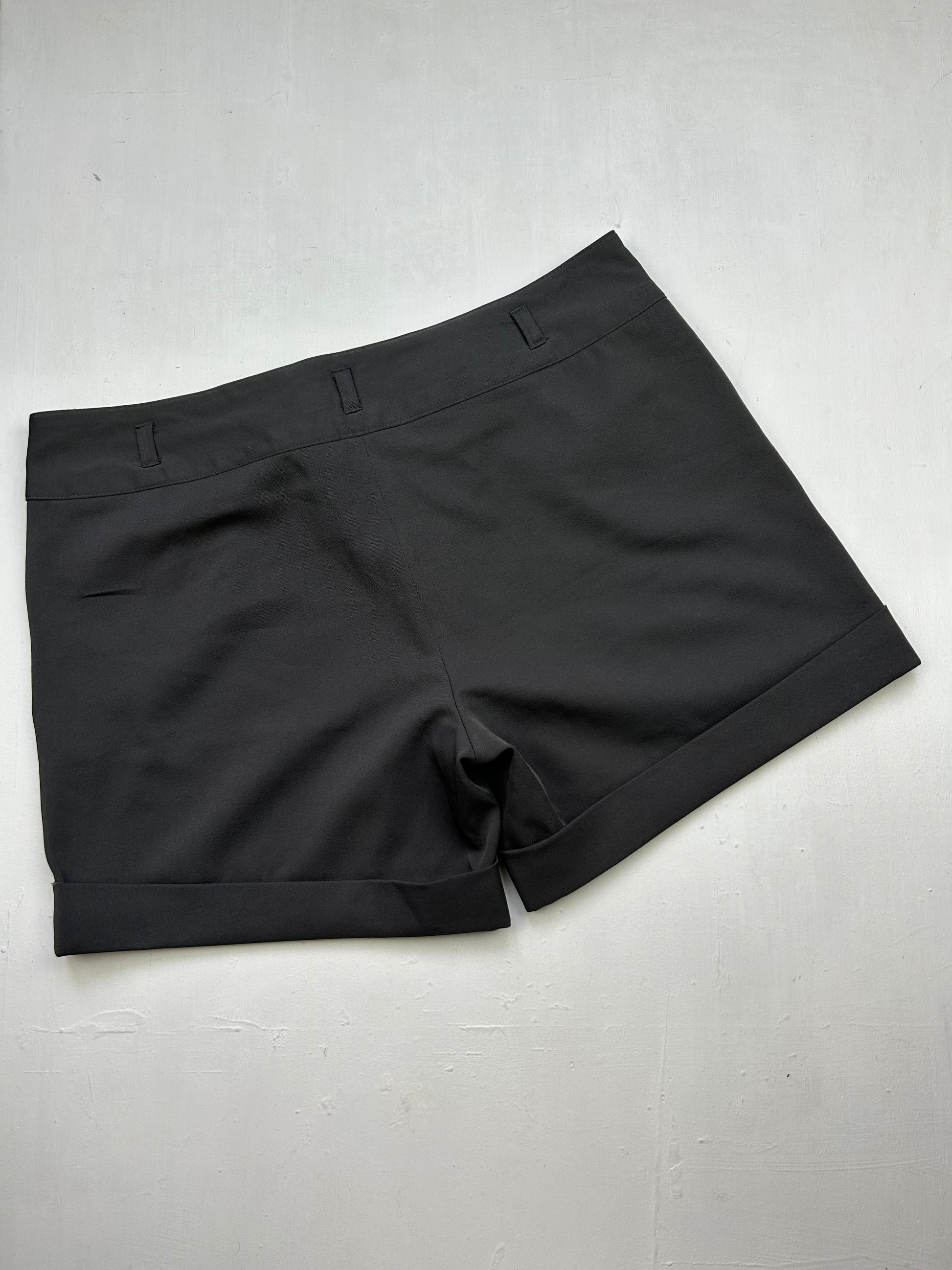 Black office low rise mini short (L)