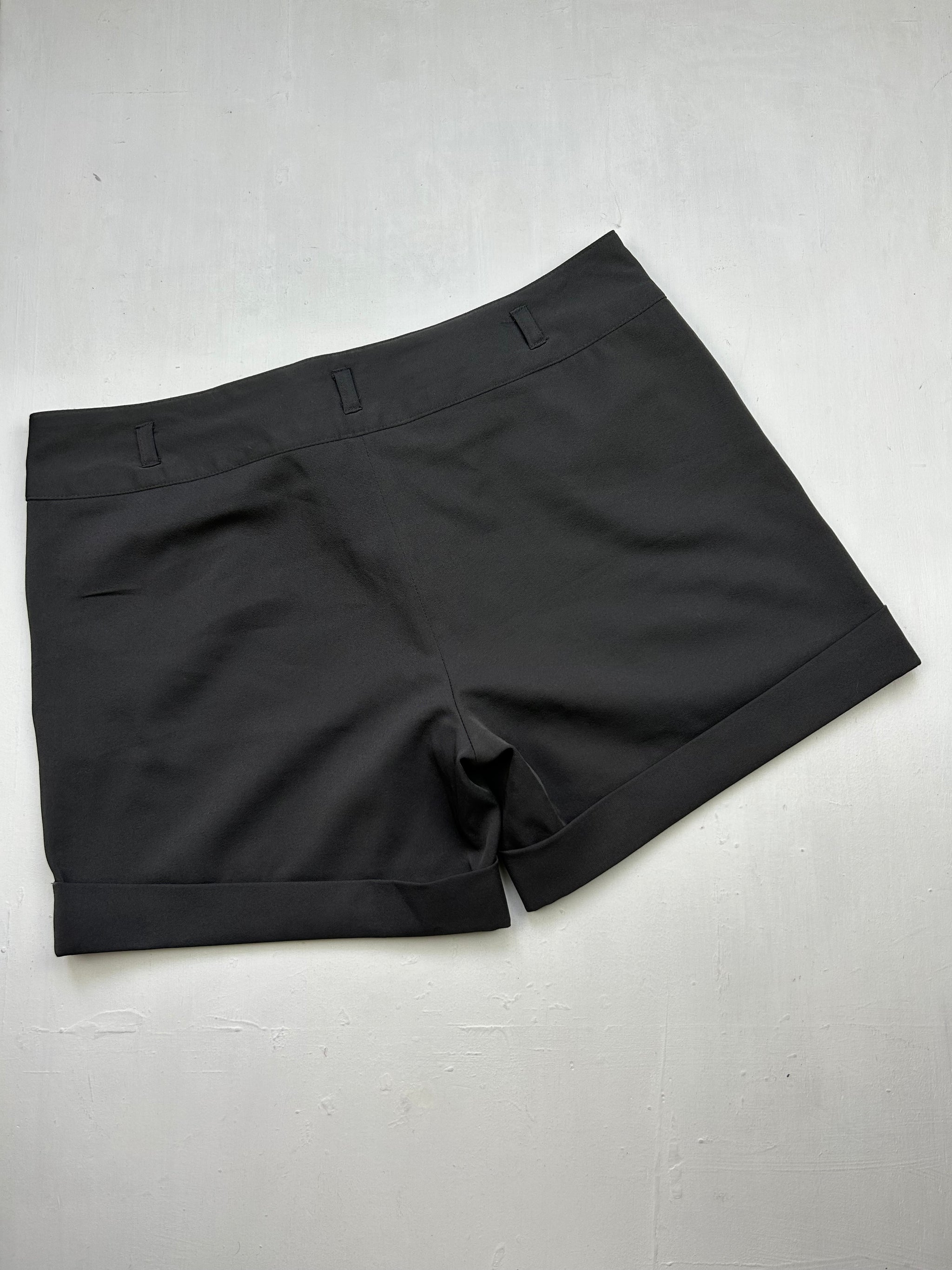 Dark grey office low rise mini short (L)
