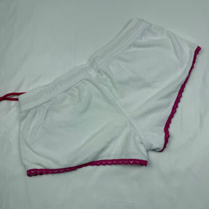 White embroidered low rise mini short (S/M)