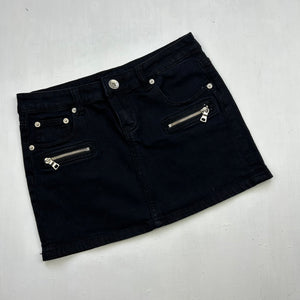 Black low rise mini skirt (XS)