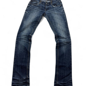 Navy denim low rise skinny pants (XS)