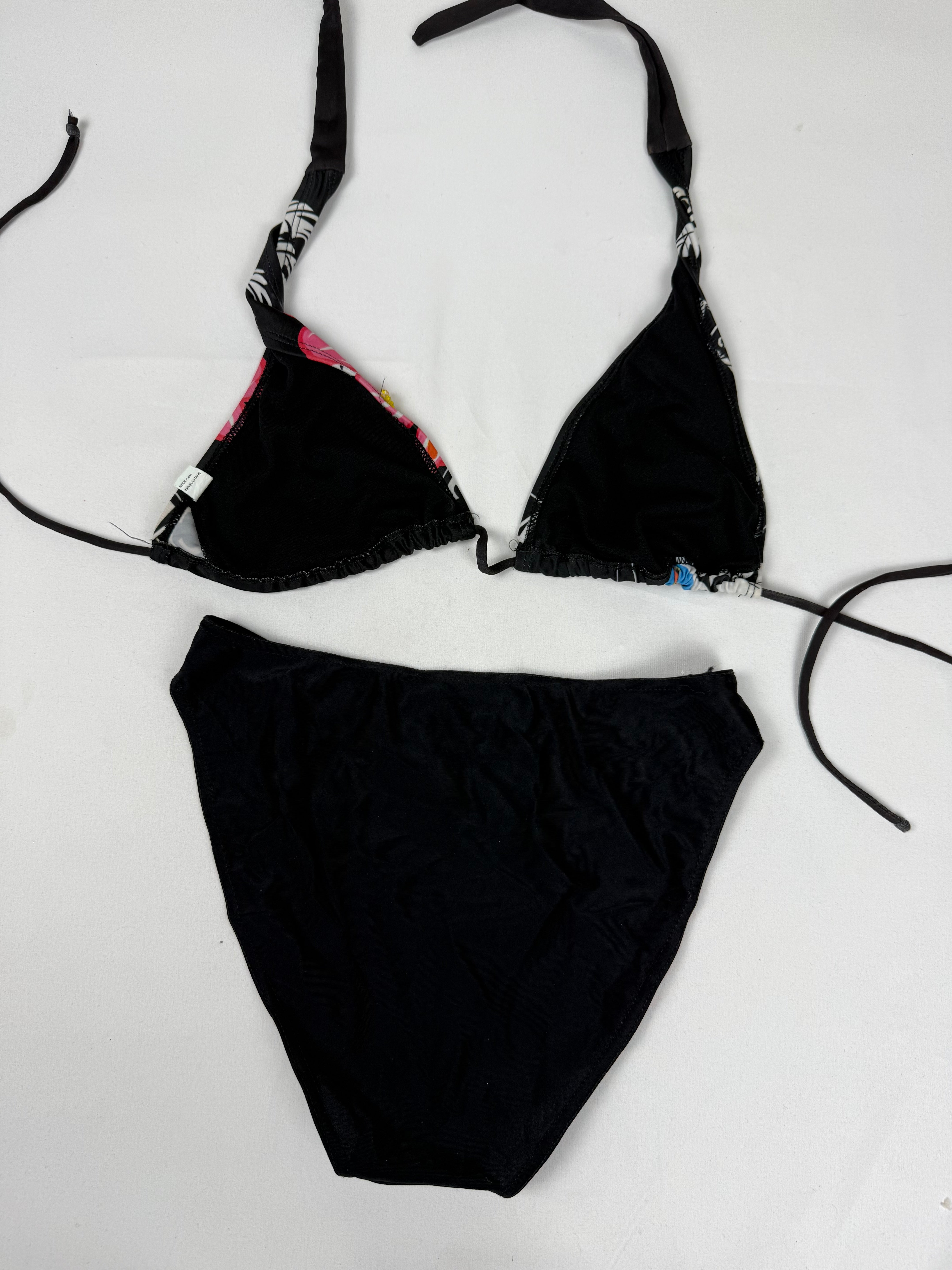 Black graphic bikini set (M)