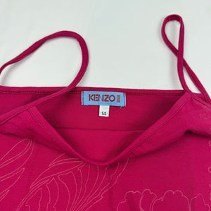 Pink graphic cotton cami top or tee (S)
