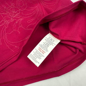 Pink graphic cotton cami top or tee (S)