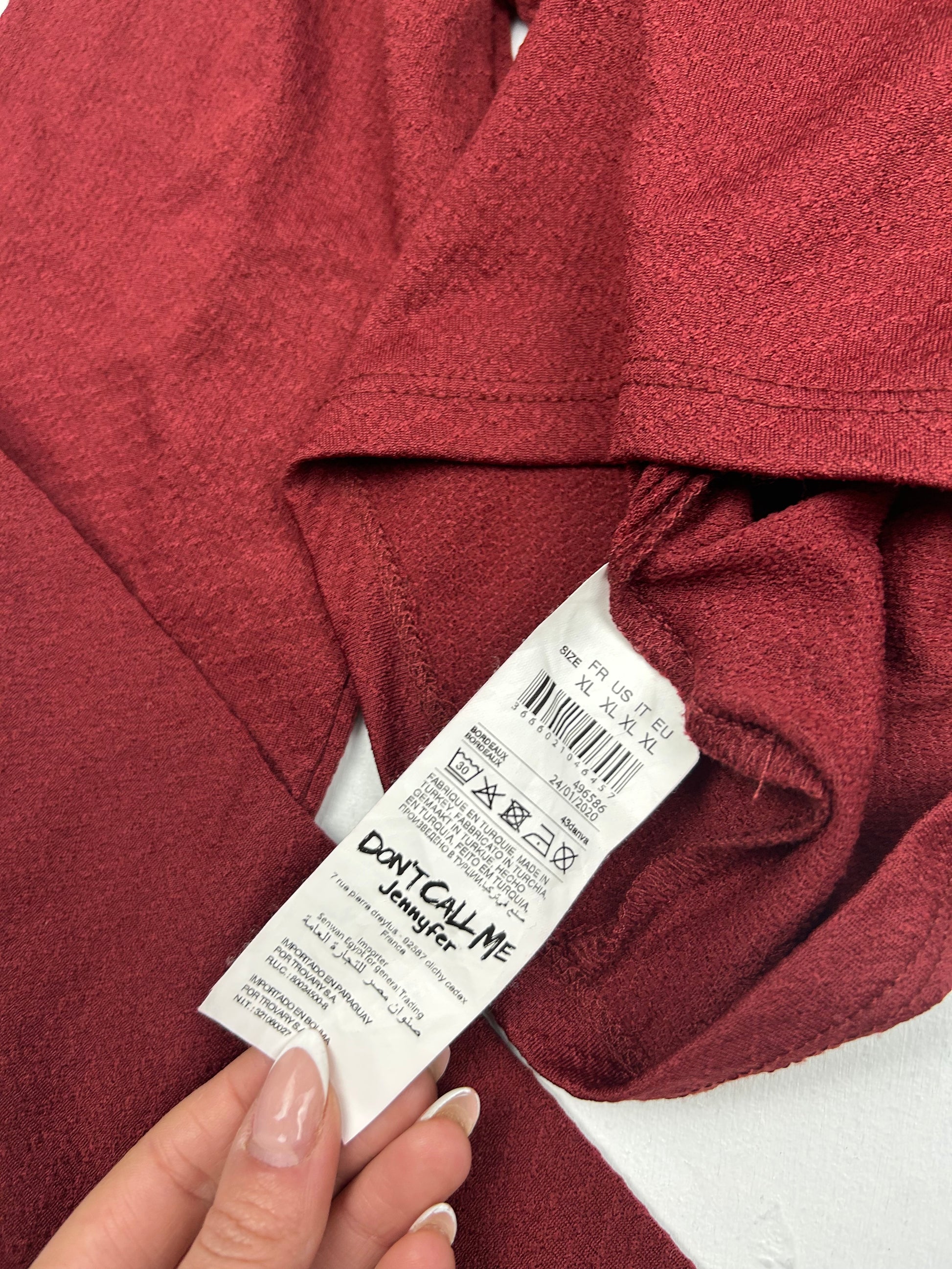 Rust flared long sleeves top (XL)