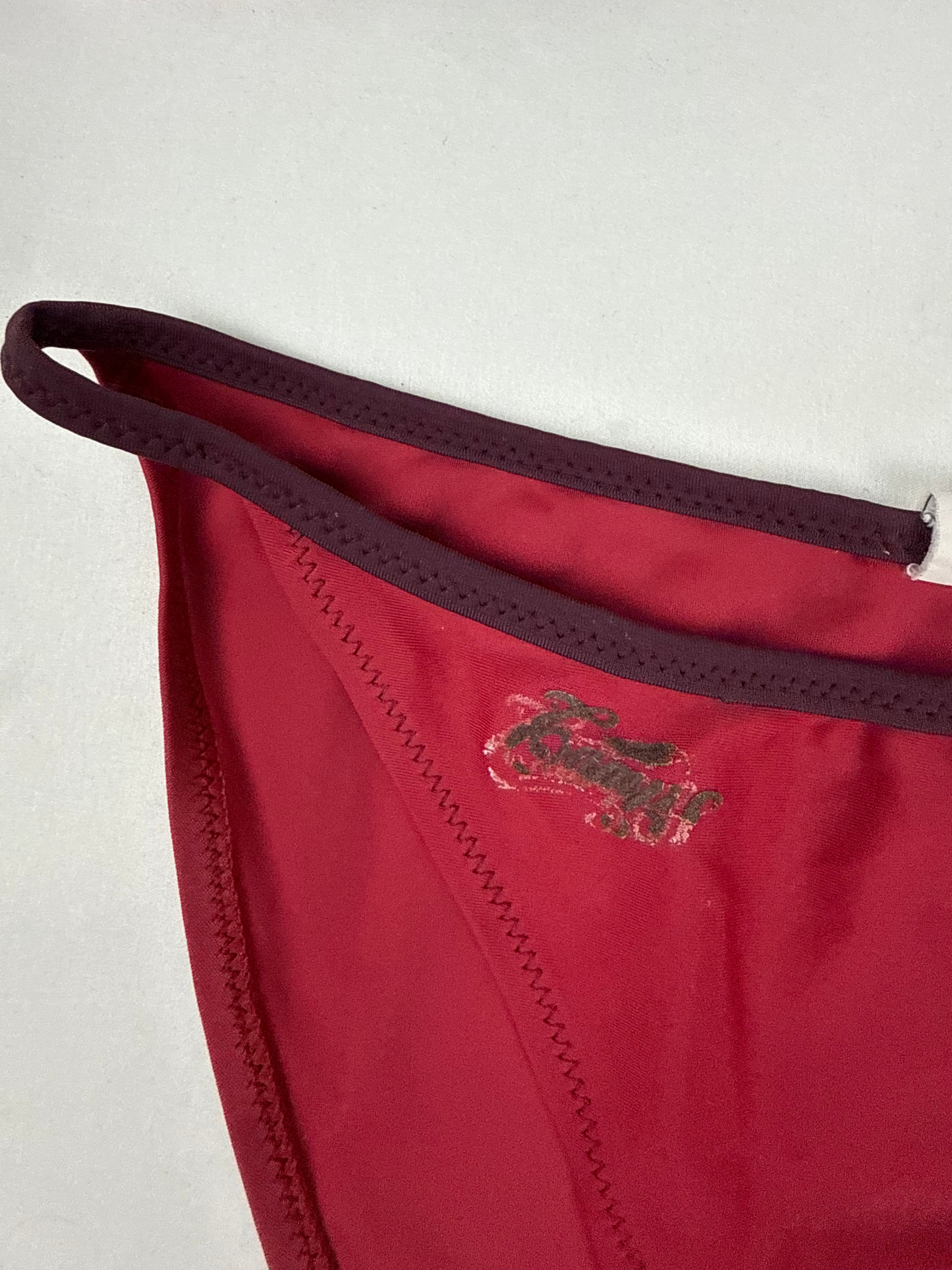 Burgundy floral low rise bikini set (M/L)