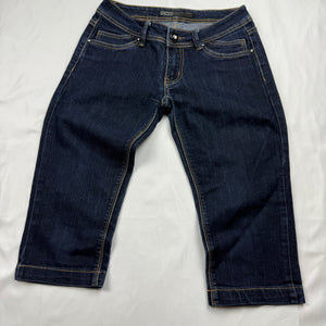 Navy denim low waist capri pants (S)