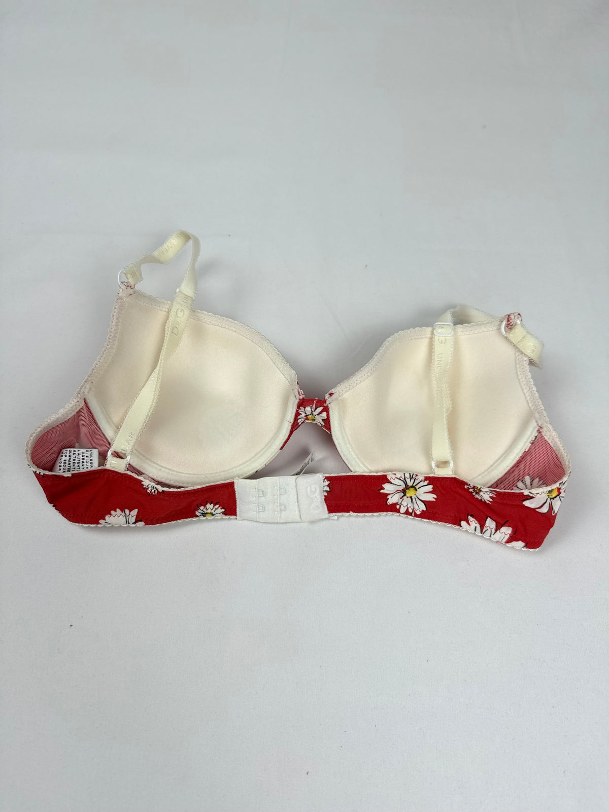 Red floral bra