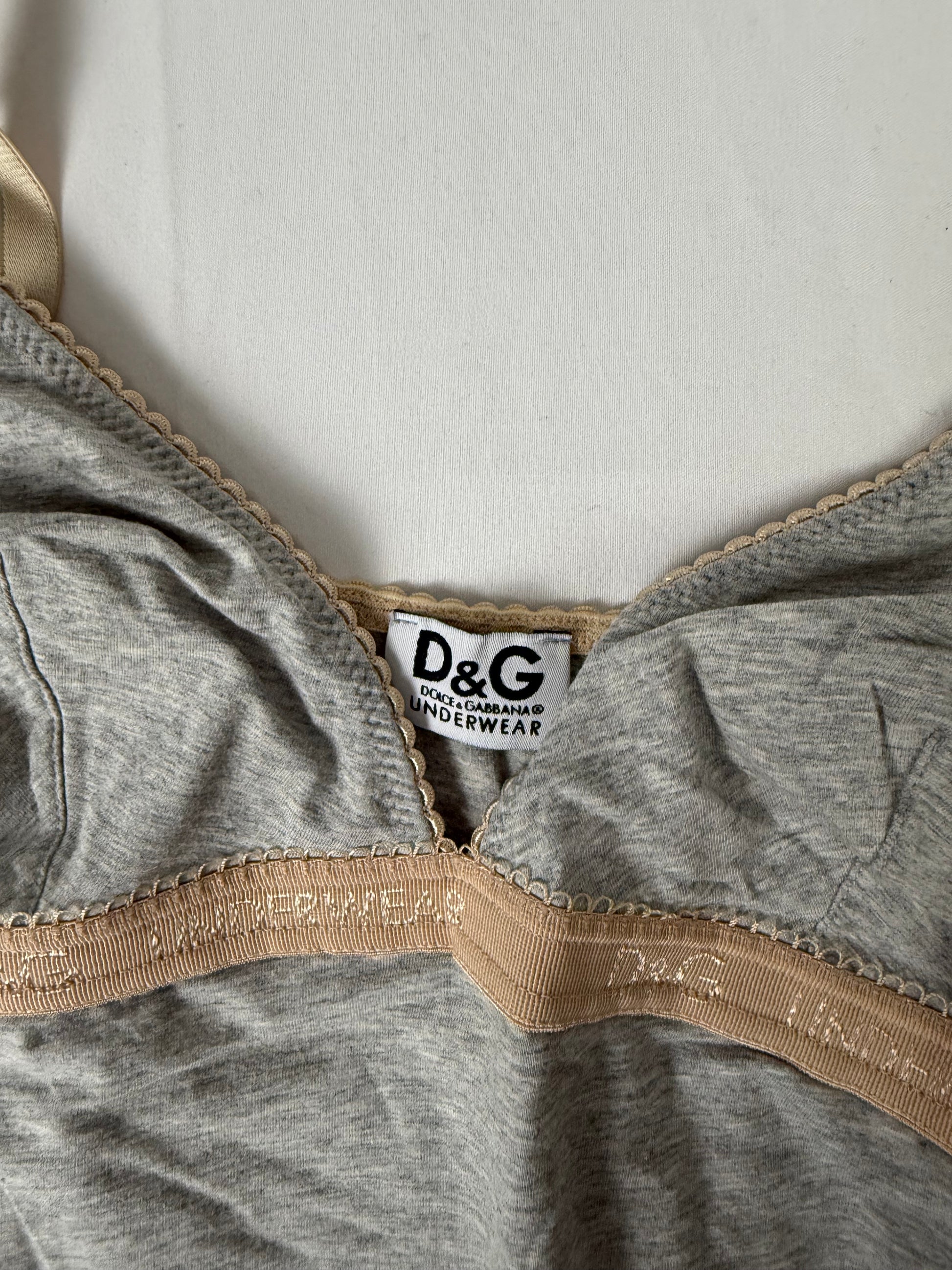 Grey tight fit cotton cami top (M/L)