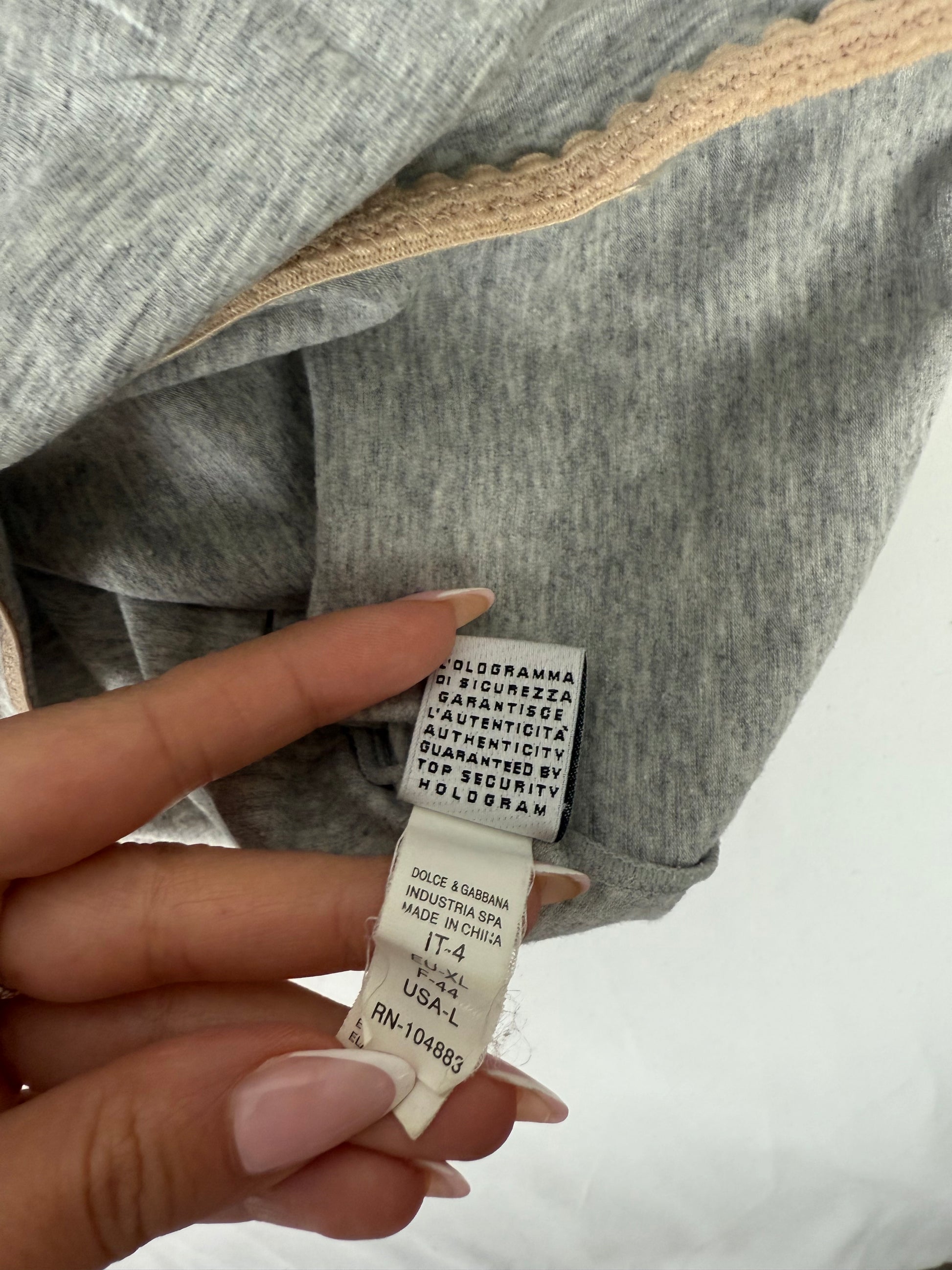 Grey tight fit cotton cami top (M/L)