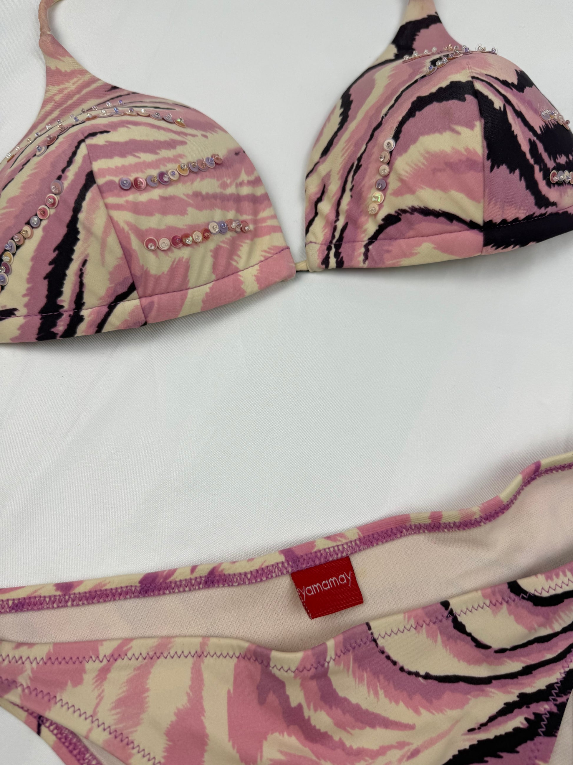 Pink panther print bikini set (S/M)