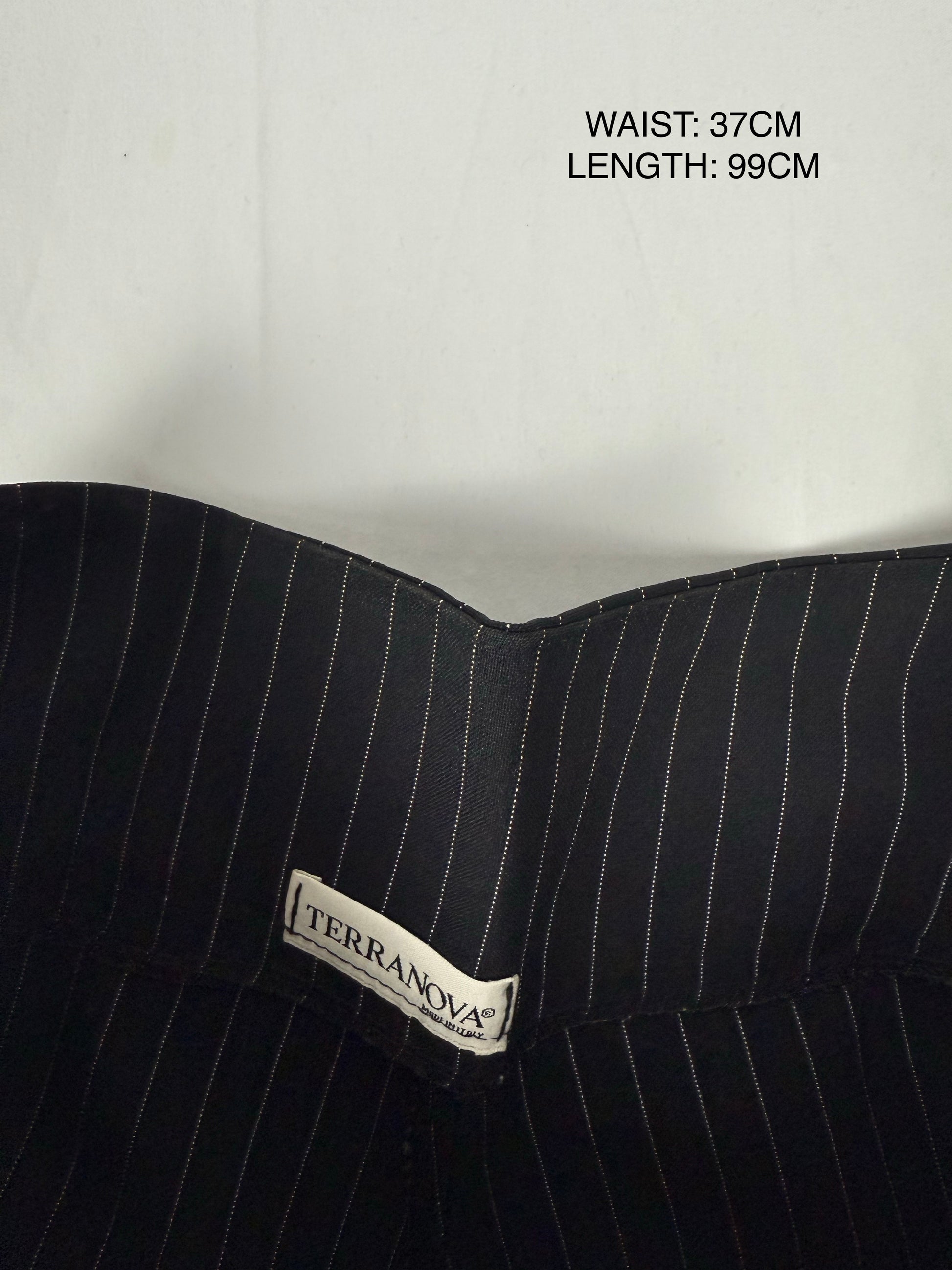 Black low rise office flare pants (S)