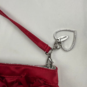 Red pochette wristlet / shoulder bag (27x11cm)