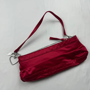 Red pochette wristlet / shoulder bag (27x11cm)