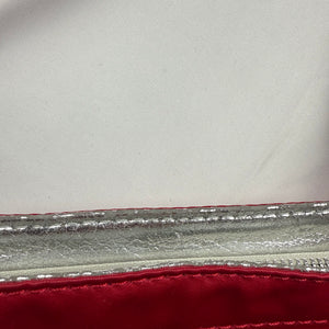 Red pochette wristlet / shoulder bag (27x11cm)