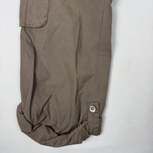 Khaki cotton  low rise cargo baggy pants (XL)
