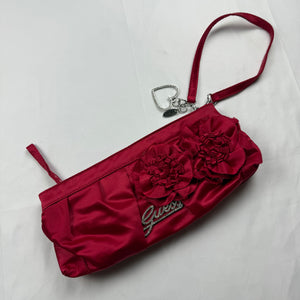 Red pochette wristlet / shoulder bag (27x11cm)