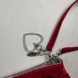 Red pochette wristlet / shoulder bag (27x11cm)