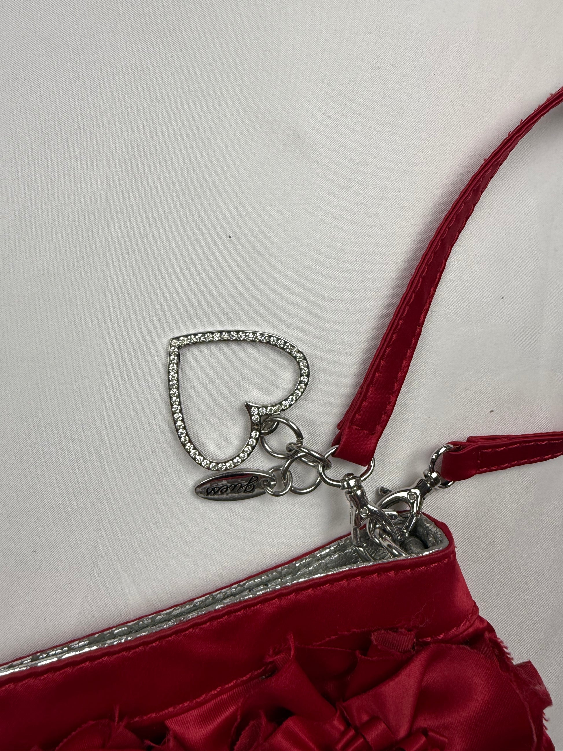 Red pochette wristlet / shoulder bag (27x11cm)