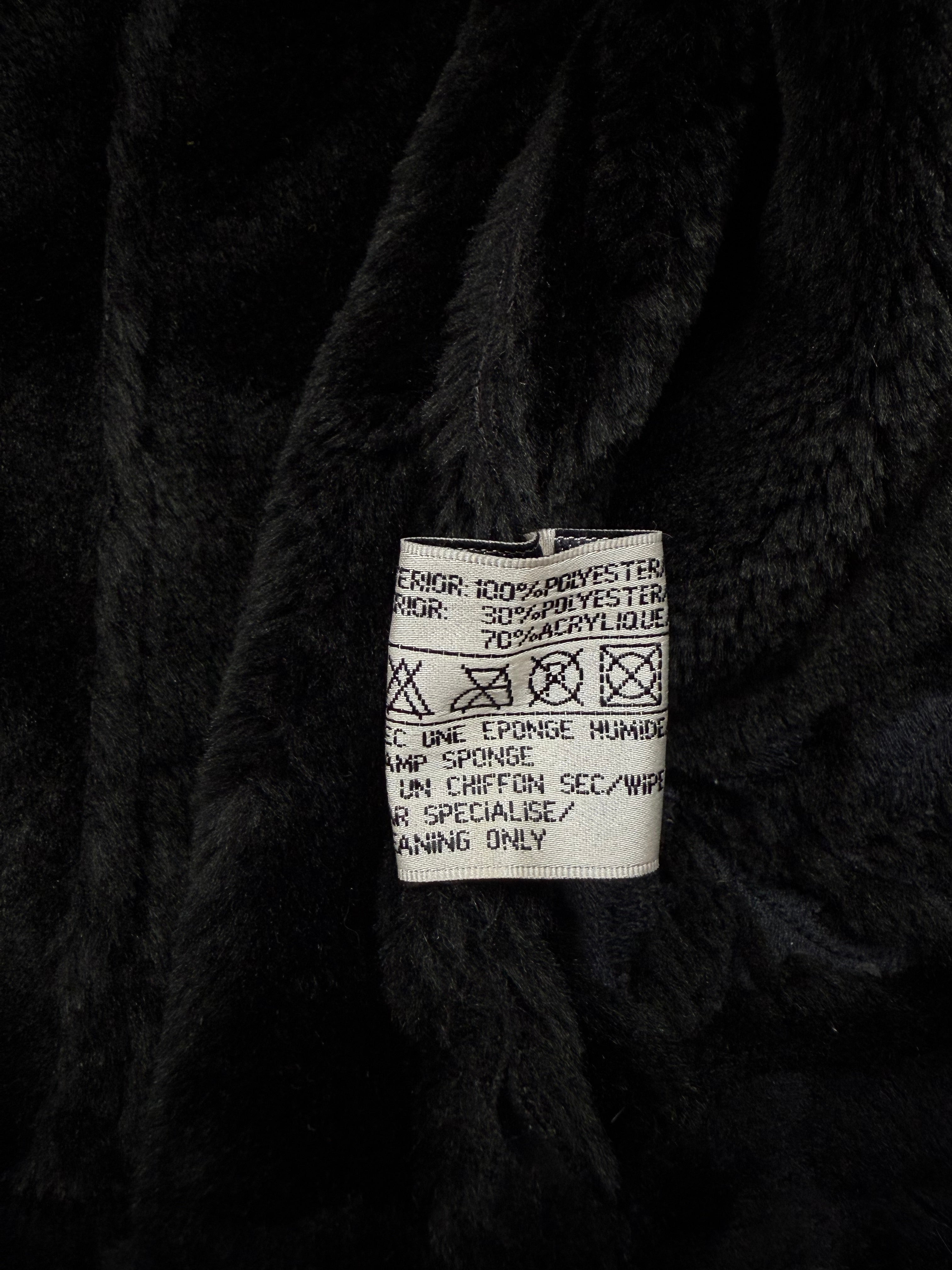 Black zip up tight fit office jacket (S)