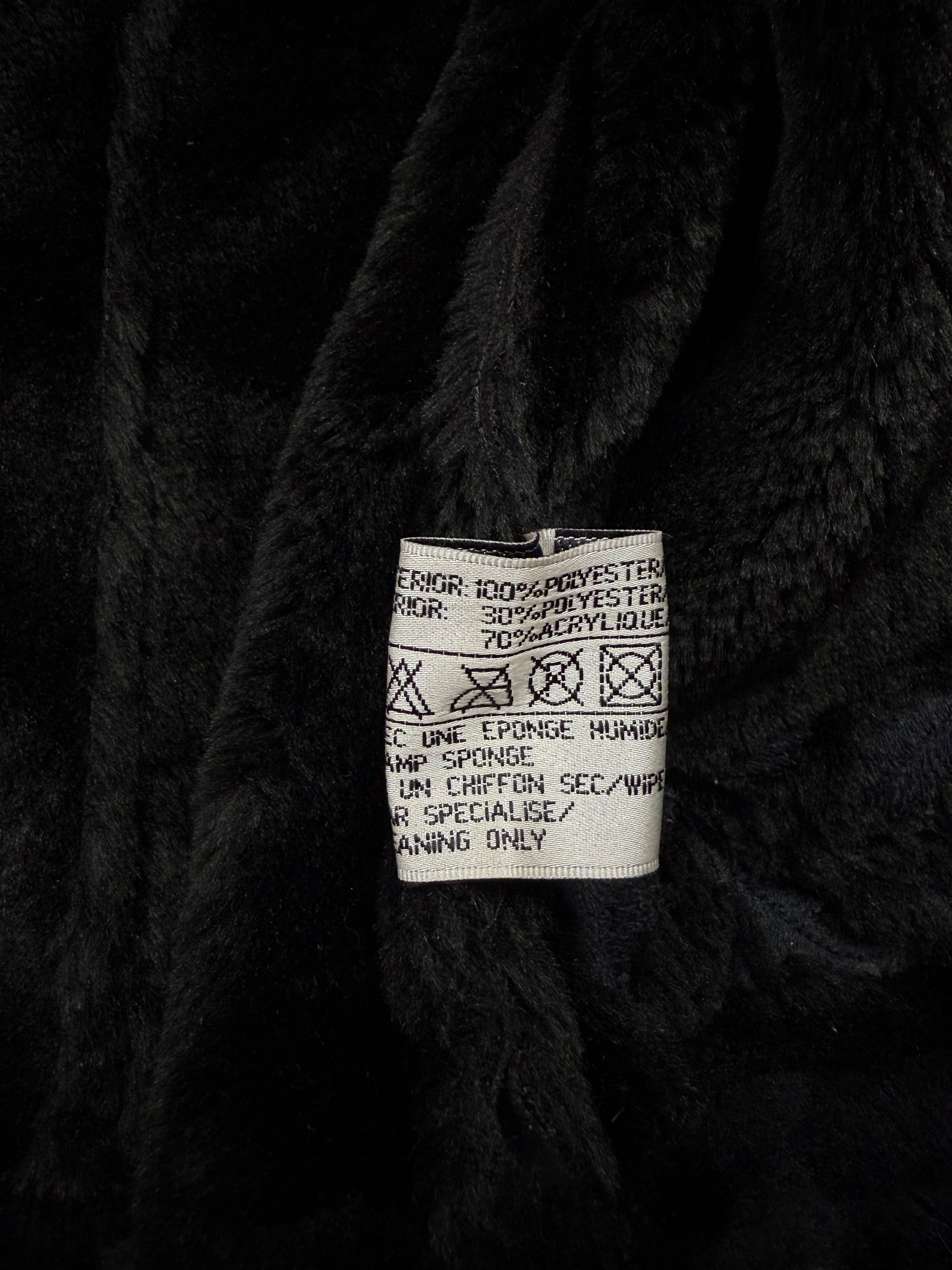 Black zip up tight fit office jacket (S)