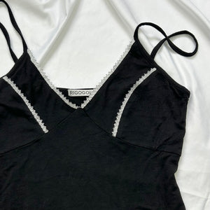 Black babydoll cotton cami  top (S/M)