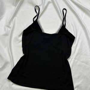 Black babydoll cotton cami  top (S/M)